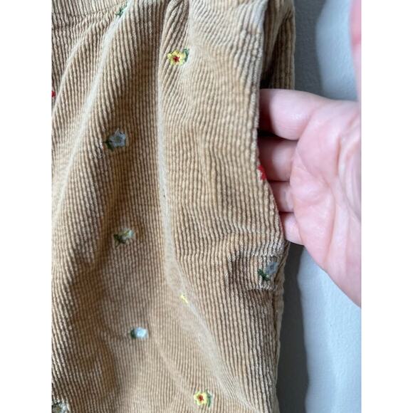 PacSun Men's Volley Corduroy Shorts Floral Embroidery Size L Pull On Drawstring - Picture 3 of 8